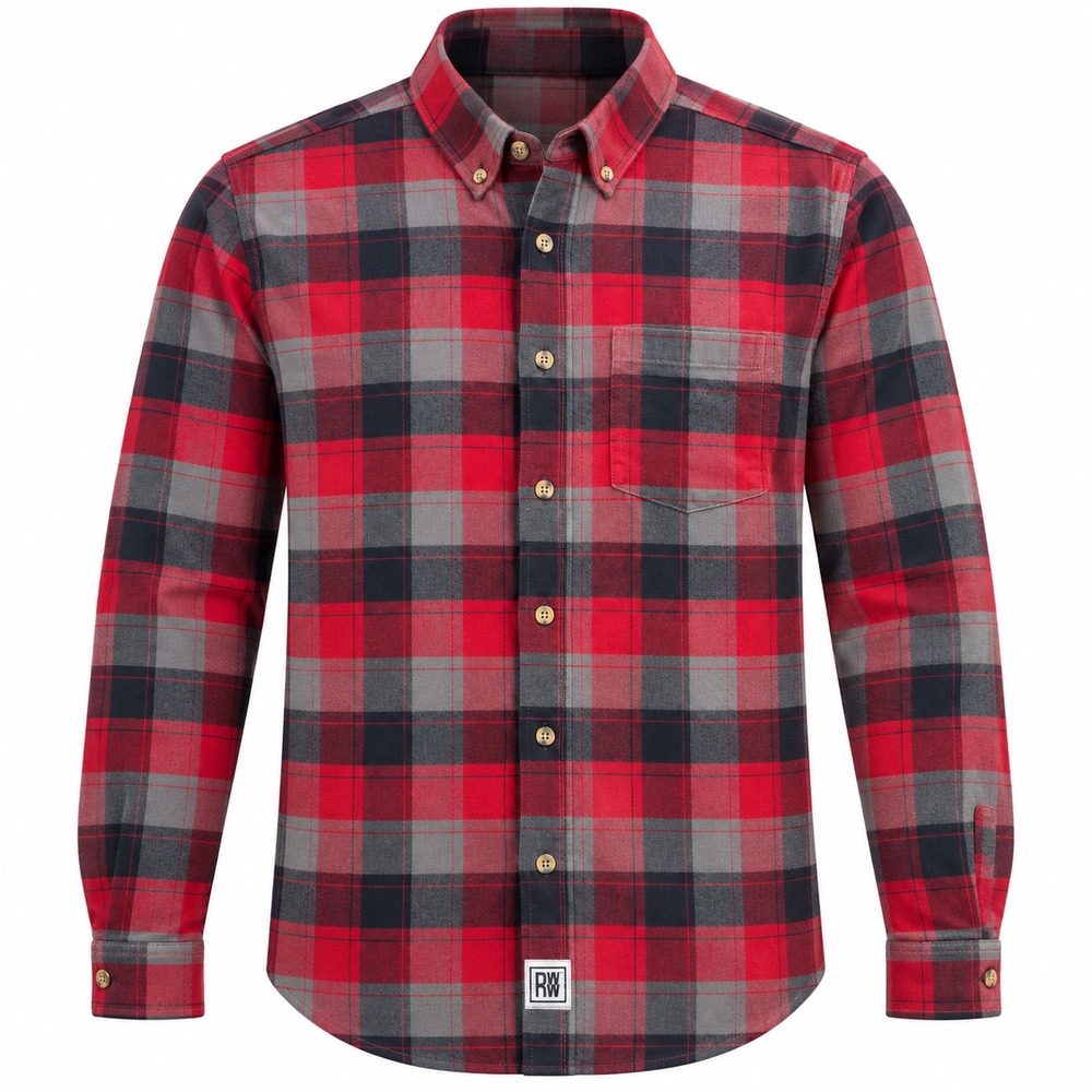 Real Work Wear Mens comfort fit XLT Plaid Flannel Shirt grunge lumberjack casual